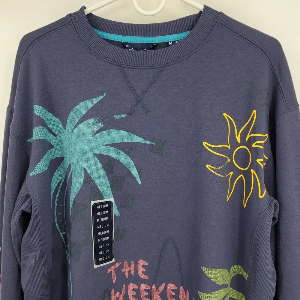 NWT Chubbies‎ The Sketchy Soft Terry Cloth Crewneck Pullover Preppy Sweatshirt M - Picture 13 of 14